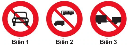 Hình minh họa câu 302: Biển nào cấm xe ô tô tải?