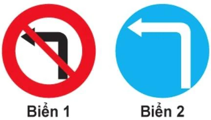Hình minh họa câu 324: Biển nào xe được phép quay đầu nhưng không được rẽ trái?