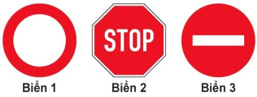 Hình minh họa câu 329: Khi gặp biển nào xe ưu tiên theo luật định vẫn phải dừng lại?