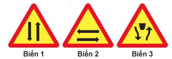 Hình minh họa câu 393: Biển nào báo hiệu "Đường đôi"?