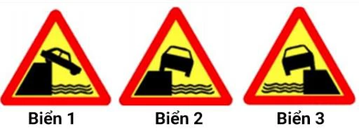 Hình minh họa câu 403: Biển nào dưới đây là biển "Kè, vực sâu phía trước"?