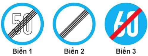 Hình minh họa câu 439: Trong các biển dưới đây biển nào là biển "Hết mọi lệnh cấm"?