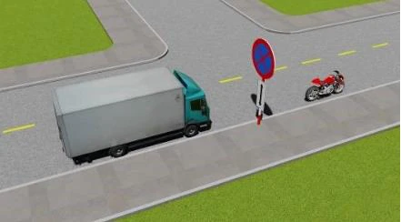 Hình minh họa câu 508: Xe nào đỗ vi phạm quy tắc giao thông?