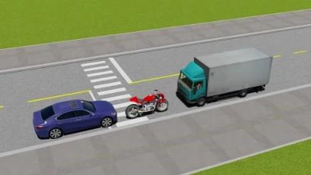 Hình minh họa câu 509: Xe nào đỗ vi phạm quy tắc giao thông?