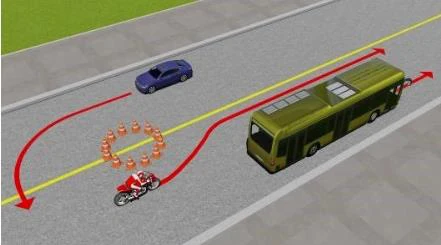 Hình minh họa câu 527: Xe nào vi phạm quy tắc giao thông?