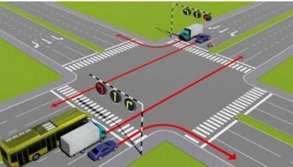 Hình minh họa câu 538: Trong hình dưới đây, xe nào chấp hành đúng quy tắc giao thông?
