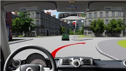 Hình minh họa câu 569: Xe nào phải dừng lại trong trường hợp này?