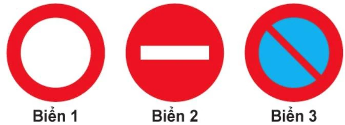 Hình minh họa câu hỏi: Biển nào là biển "Cấm đi ngược chiều"?